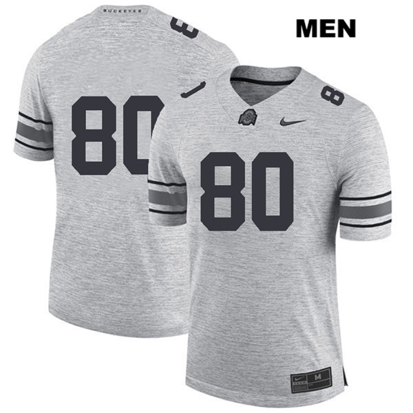 Ohio State Buckeyes Men's C.J. Saunders #80 Gray Authentic Nike No Name College NCAA Stitched Football Jersey ZJ19Q10NF